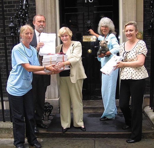 Badger Trust, Jilly Cooper, Ann Widdecombe and NASC at Downing Street
