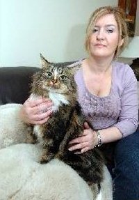 Donna Clorley with two-year-old cat Radar